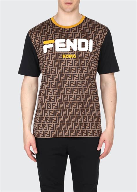 fendi men's long sleeve shirt|fendi graphic tees.